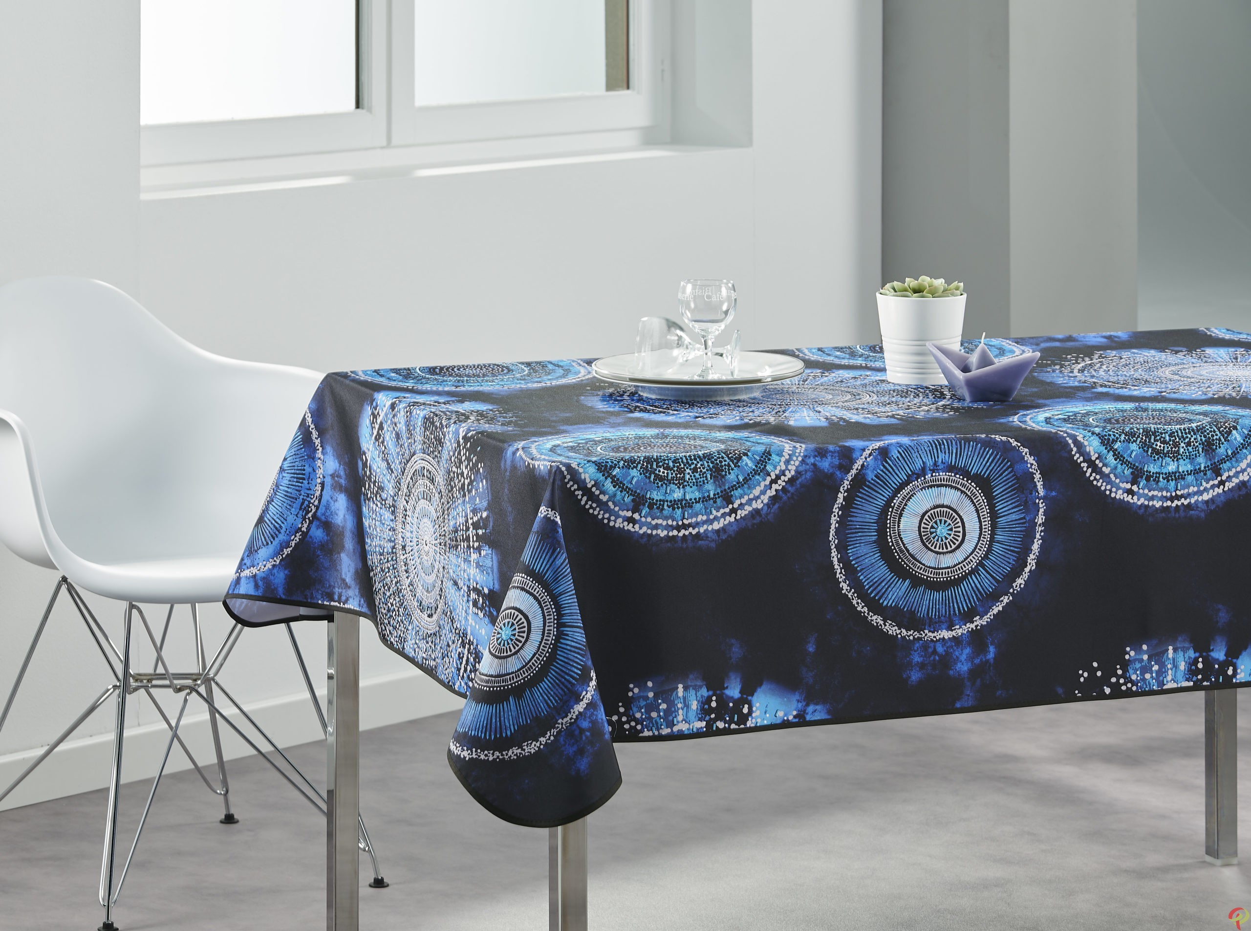 Bleu 100 140 cm X-Labor Nappe rectangulaire imperméable en Tissu Oxford Facile dentretien Décoration de Table 